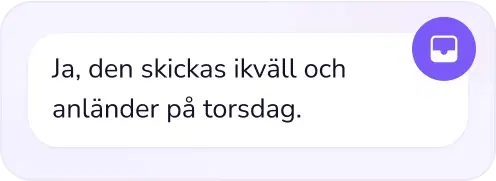 Supportsvar via sms
