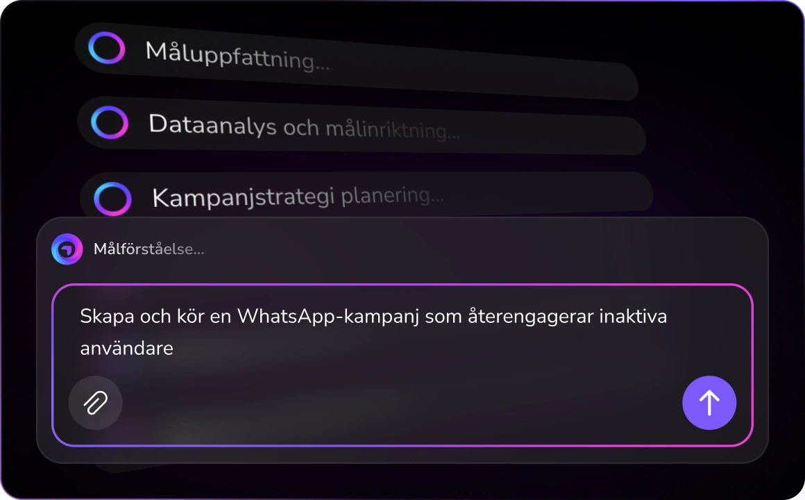 Skärmdump av skärmen för att skapa WhatsApp-kampanjer i TopMessage.