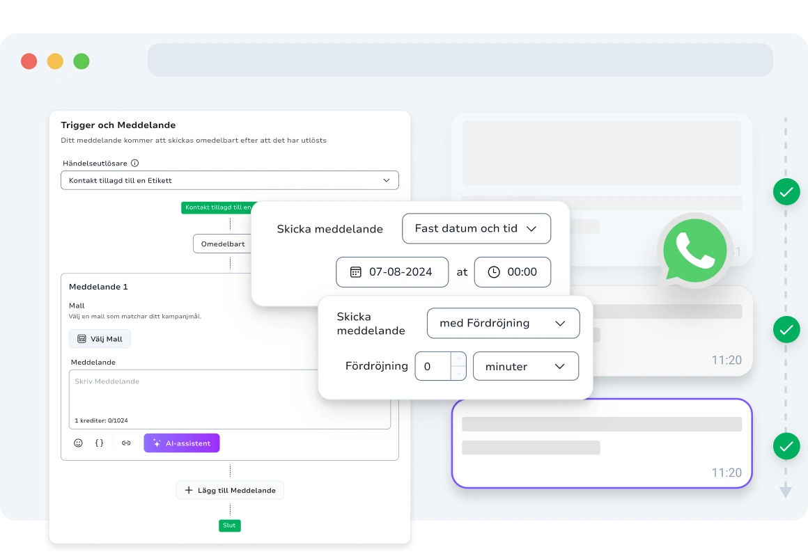 Skärmdump av TopMessages sida för WhatsApp-droppkampanjer.