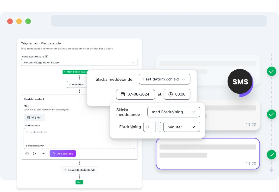 Skärmdump av TopMessages sida för droppkampanjer.