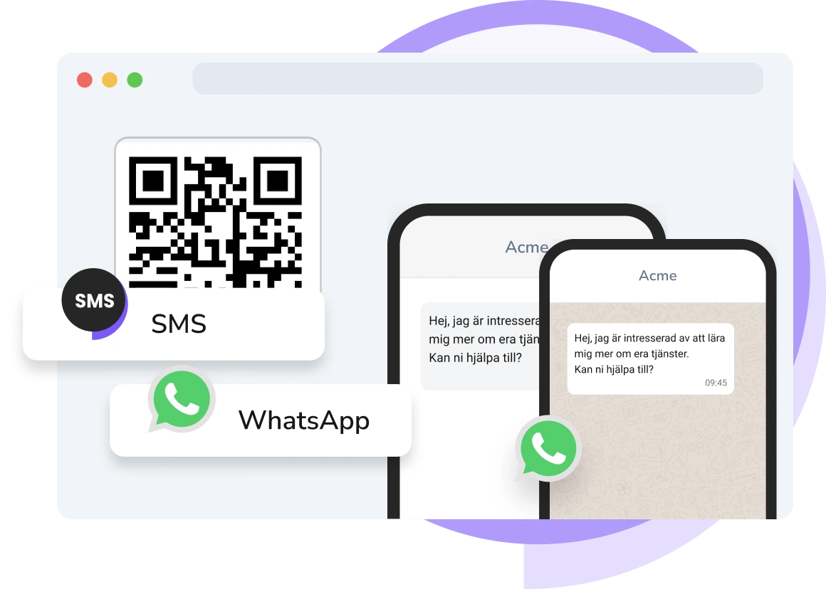Skärmdump av TopMessages instrumentpanel för QR-koder som visar analys, spårning av skanningar och genererade QR-koder.