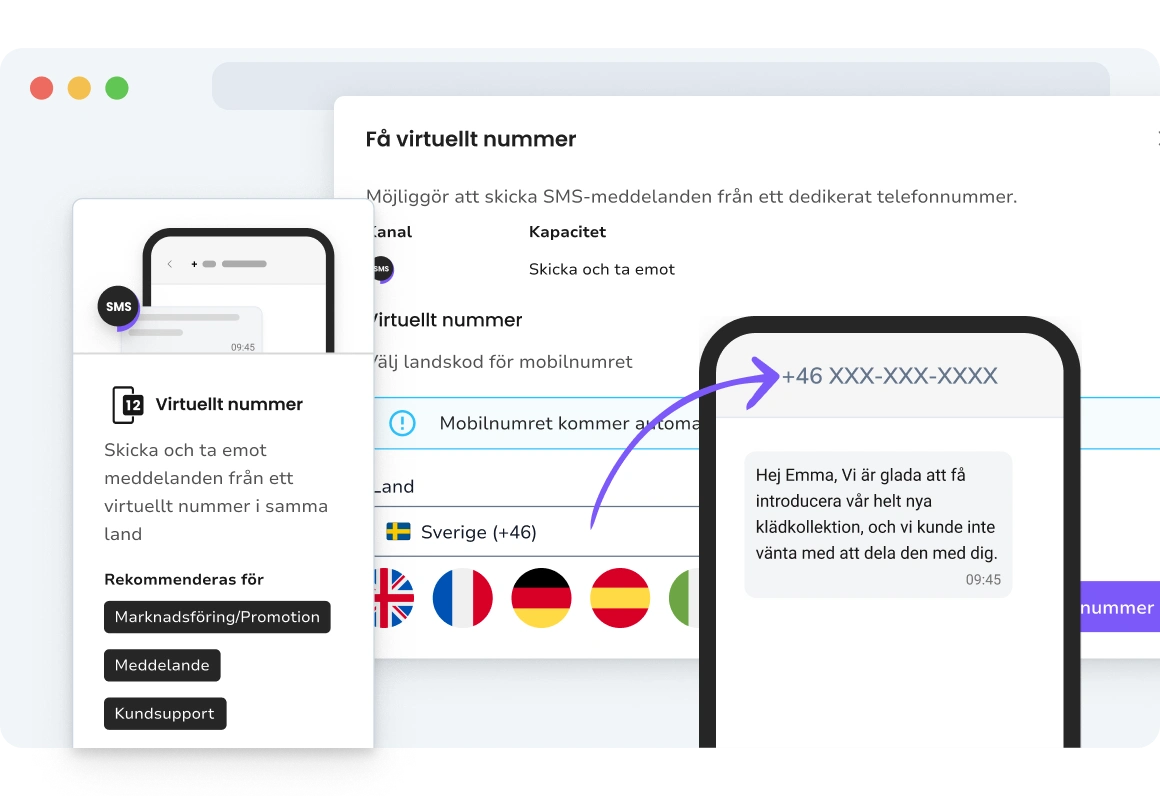 TopMessages virtuella lokala telefonnummer för SMS för att öka företagsengagemanget