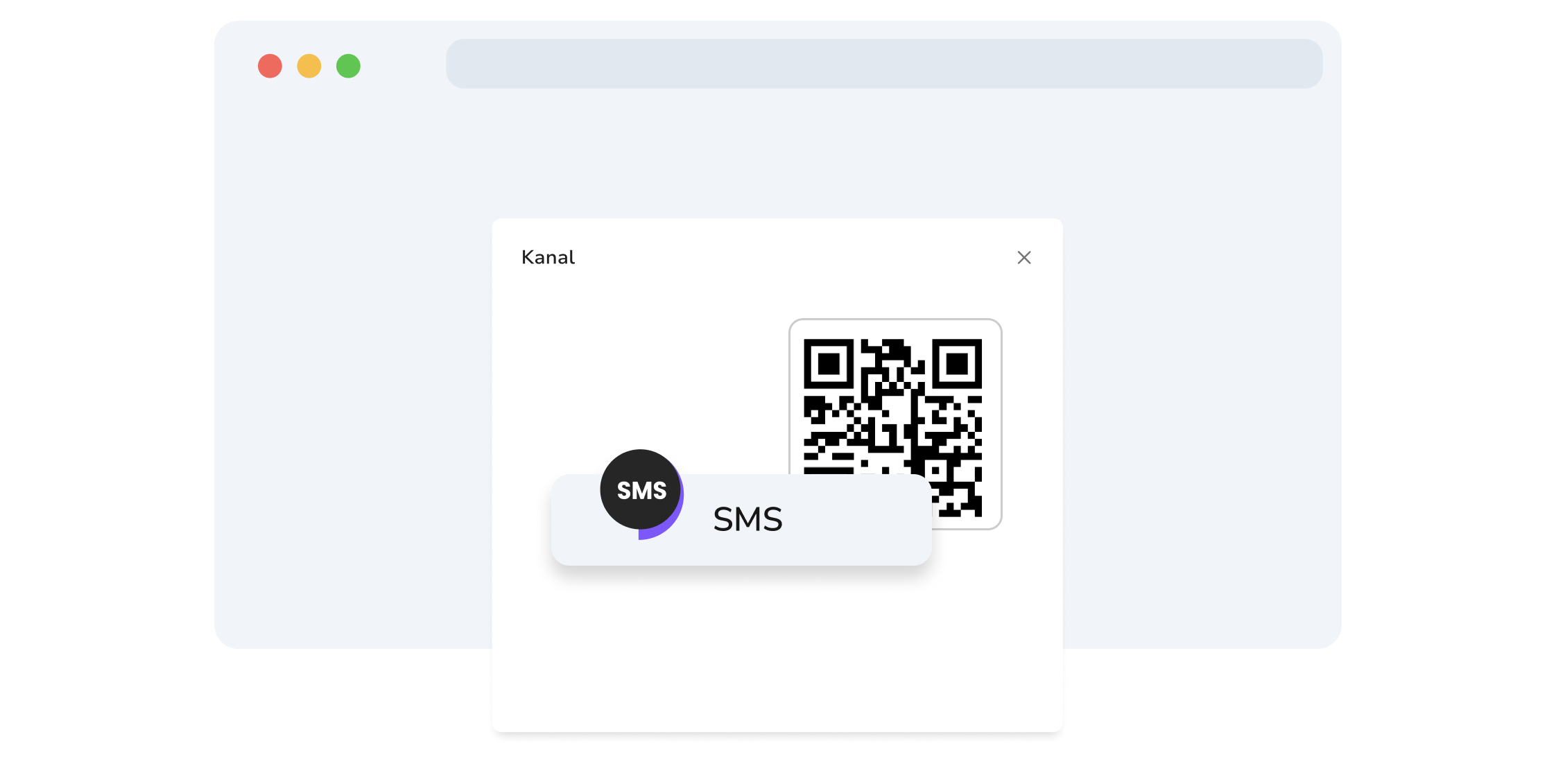Skärmdump av TopMessages API SMS QR-kodgenereringssida